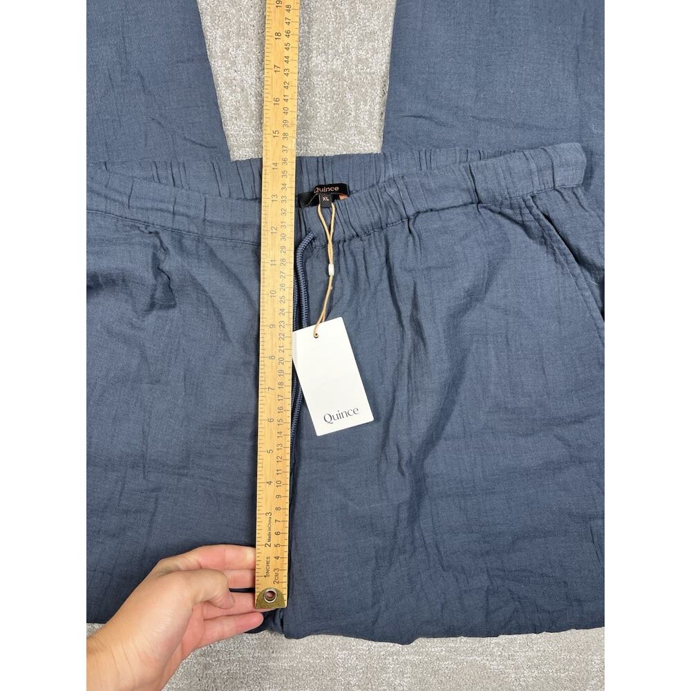 Quince 100% Organic Cotton Wide Leg Wiast Tie Pant NWT XL - Picture 3 of 8